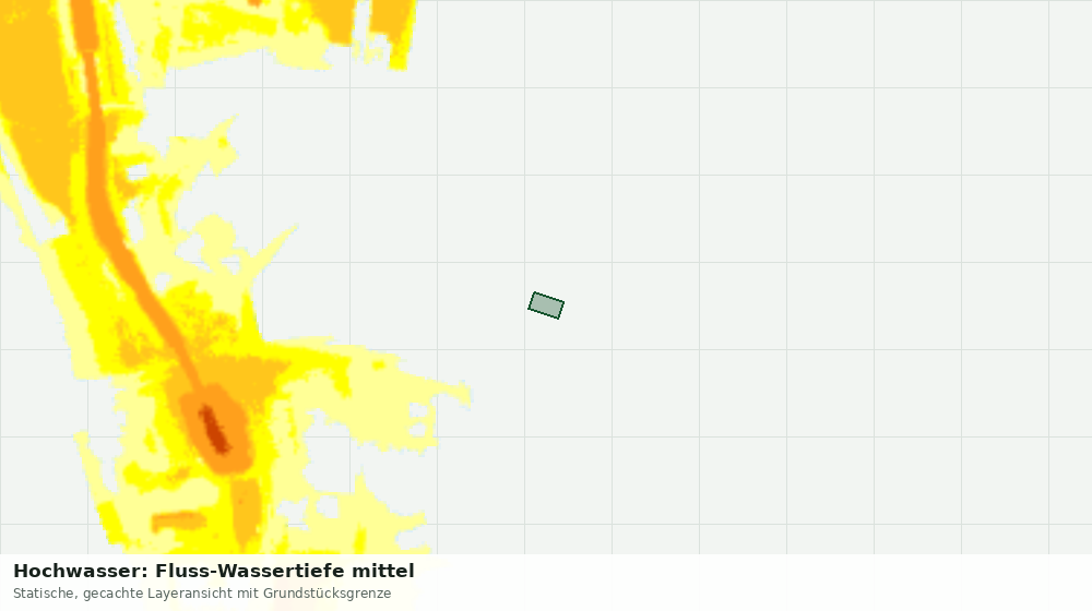 Statische Kartenansicht: Hochwasser: Fluss-Wassertiefe mittel