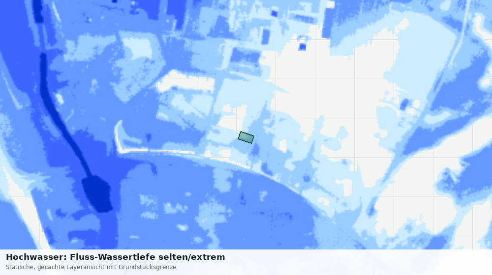 Statische Kartenansicht: Hochwasser: Fluss-Wassertiefe selten/extrem