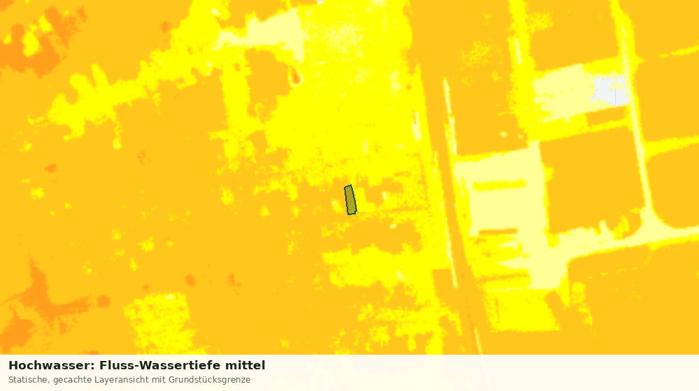 Statische Kartenansicht: Hochwasser: Fluss-Wassertiefe mittel