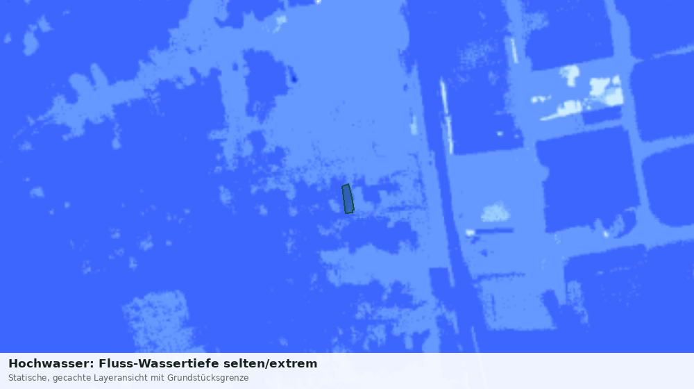 Statische Kartenansicht: Hochwasser: Fluss-Wassertiefe selten/extrem