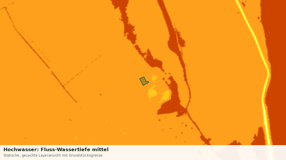 Statische Kartenansicht: Hochwasser: Fluss-Wassertiefe mittel
