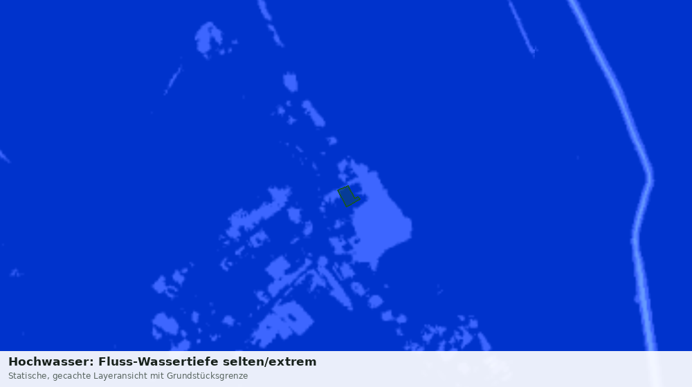 Statische Kartenansicht: Hochwasser: Fluss-Wassertiefe selten/extrem