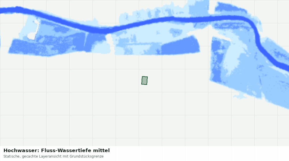 Statische Kartenansicht: Hochwasser: Fluss-Wassertiefe mittel