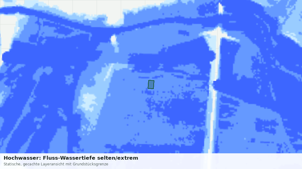 Statische Kartenansicht: Hochwasser: Fluss-Wassertiefe selten/extrem
