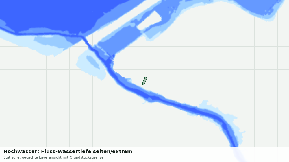 Statische Kartenansicht: Hochwasser: Fluss-Wassertiefe selten/extrem