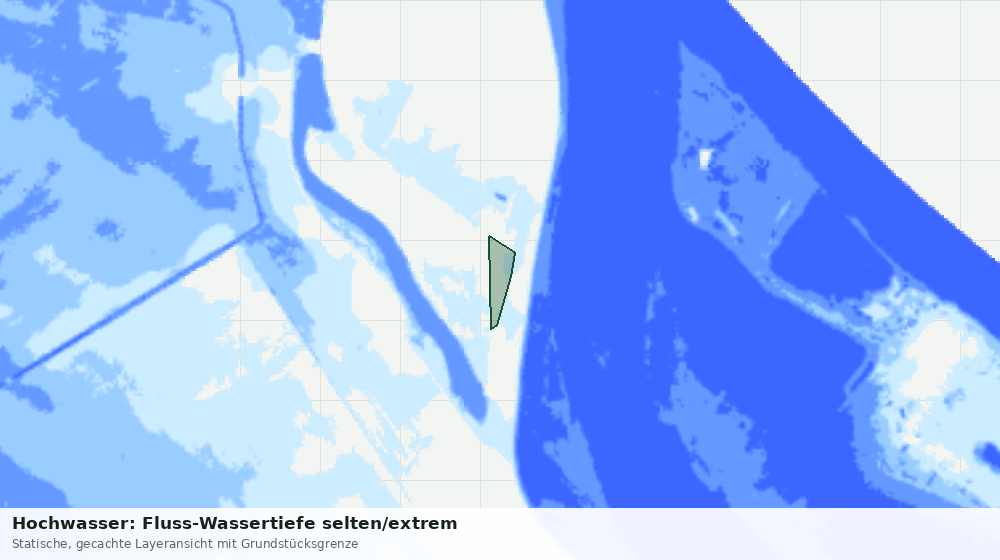 Statische Kartenansicht: Hochwasser: Fluss-Wassertiefe selten/extrem