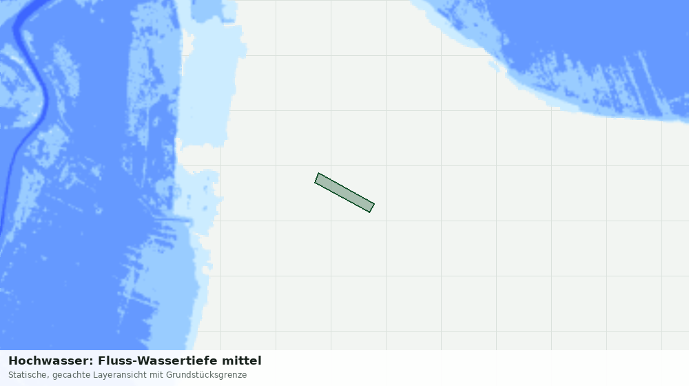 Statische Kartenansicht: Hochwasser: Fluss-Wassertiefe mittel