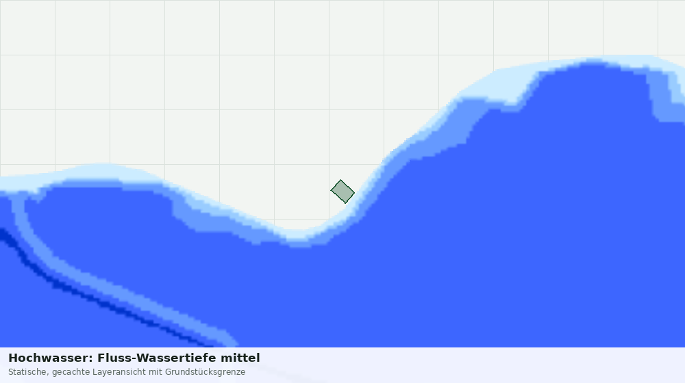 Statische Kartenansicht: Hochwasser: Fluss-Wassertiefe mittel