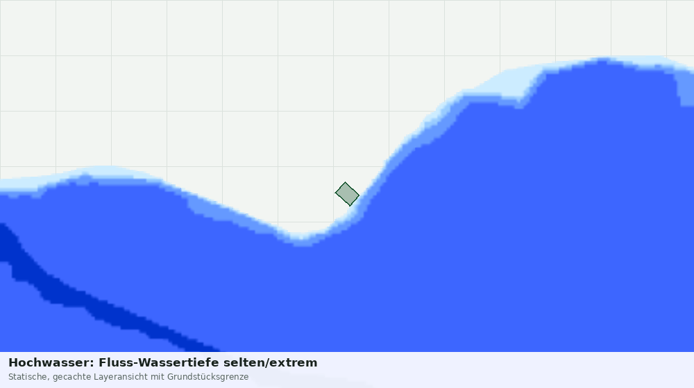 Statische Kartenansicht: Hochwasser: Fluss-Wassertiefe selten/extrem