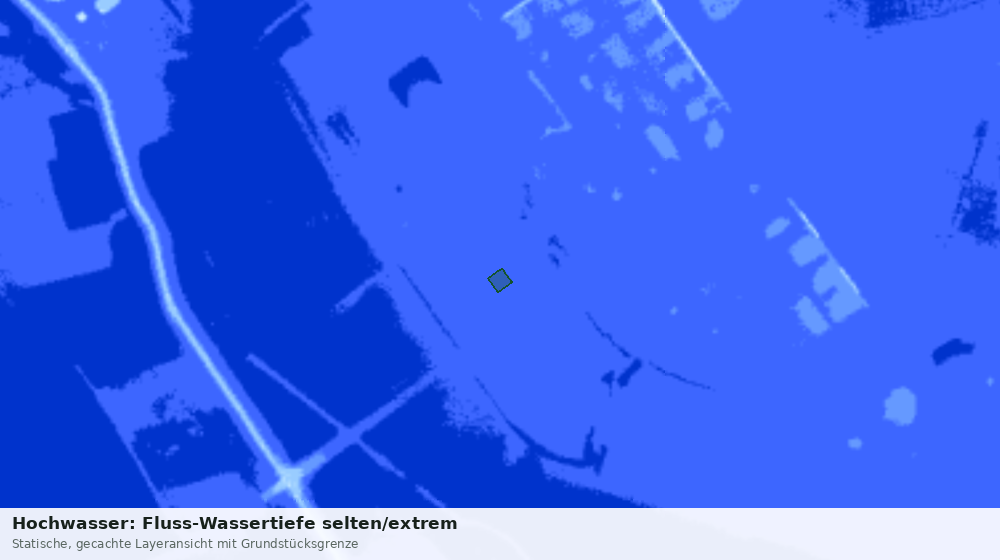 Statische Kartenansicht: Hochwasser: Fluss-Wassertiefe selten/extrem