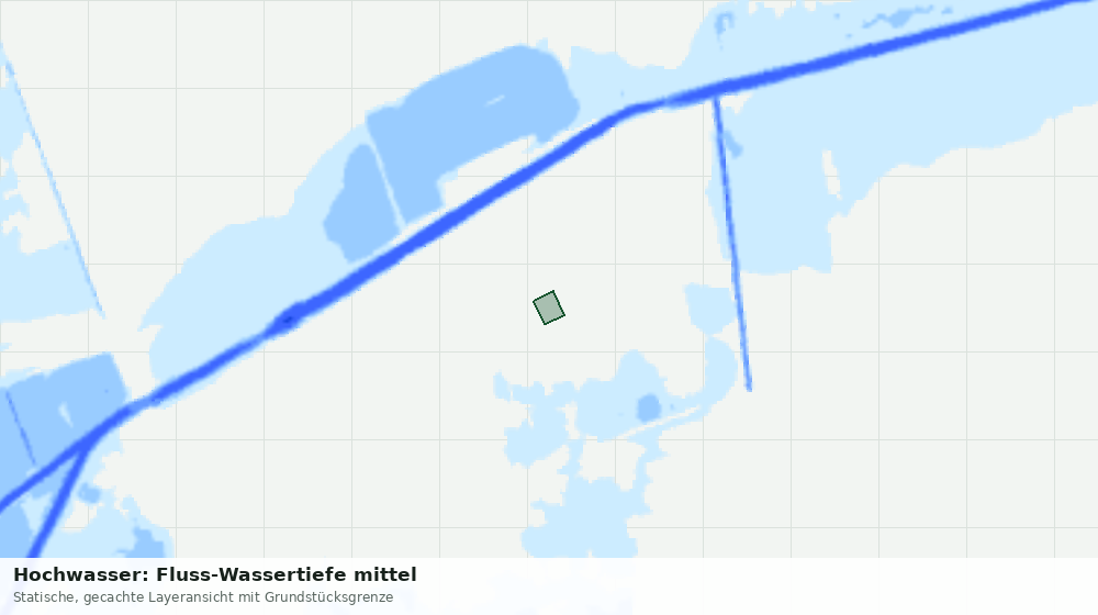 Statische Kartenansicht: Hochwasser: Fluss-Wassertiefe mittel