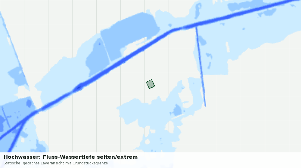 Statische Kartenansicht: Hochwasser: Fluss-Wassertiefe selten/extrem