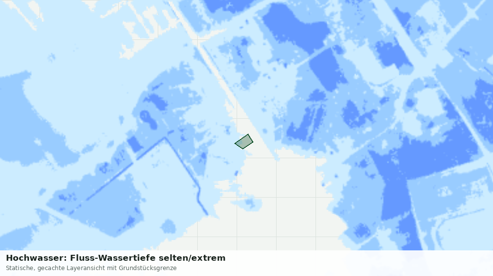 Statische Kartenansicht: Hochwasser: Fluss-Wassertiefe selten/extrem