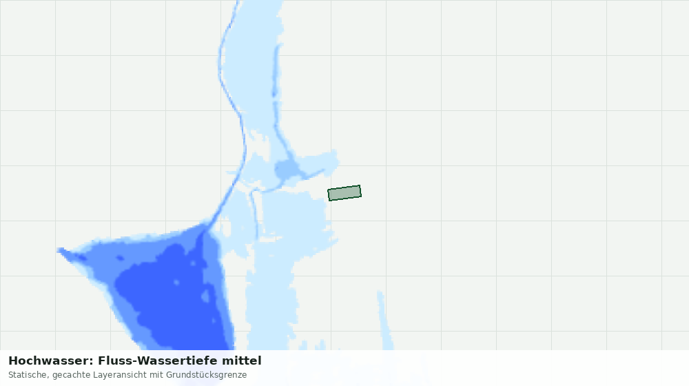 Statische Kartenansicht: Hochwasser: Fluss-Wassertiefe mittel
