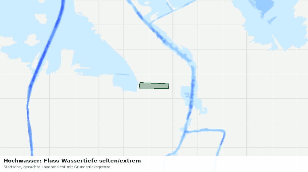 Statische Kartenansicht: Hochwasser: Fluss-Wassertiefe selten/extrem