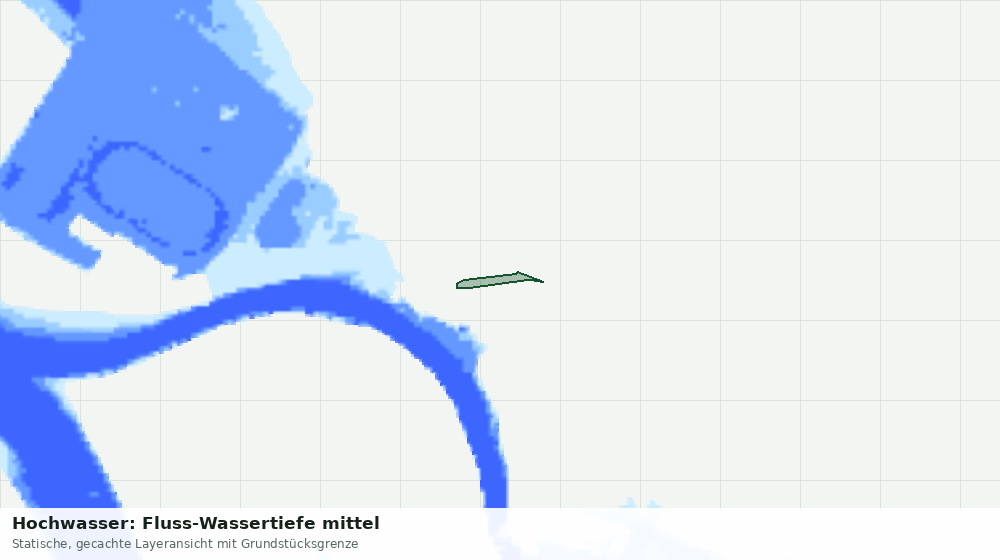 Statische Kartenansicht: Hochwasser: Fluss-Wassertiefe mittel