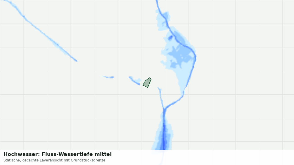 Statische Kartenansicht: Hochwasser: Fluss-Wassertiefe mittel