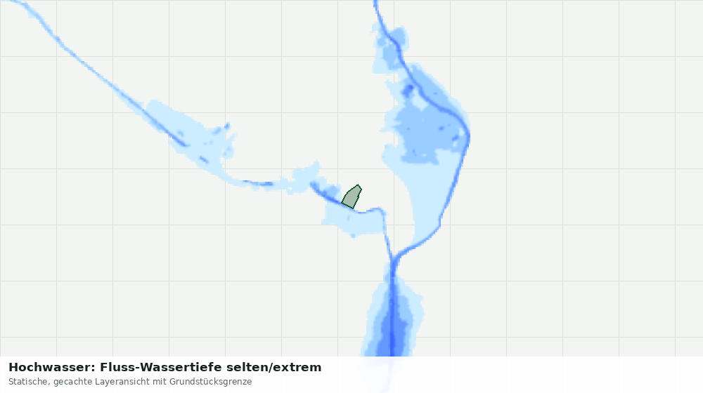 Statische Kartenansicht: Hochwasser: Fluss-Wassertiefe selten/extrem
