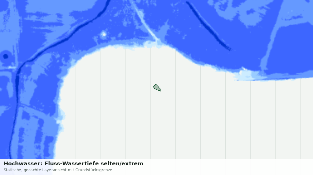 Statische Kartenansicht: Hochwasser: Fluss-Wassertiefe selten/extrem