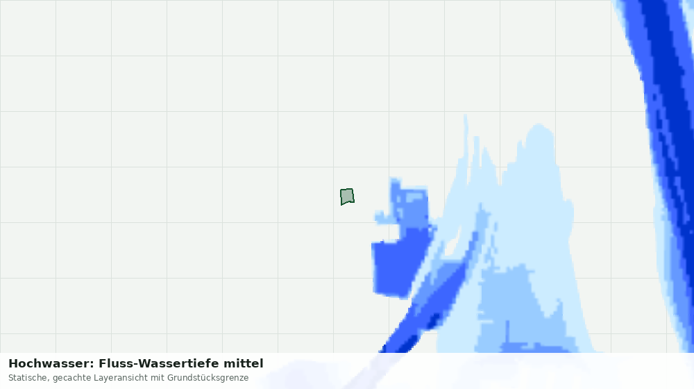 Statische Kartenansicht: Hochwasser: Fluss-Wassertiefe mittel