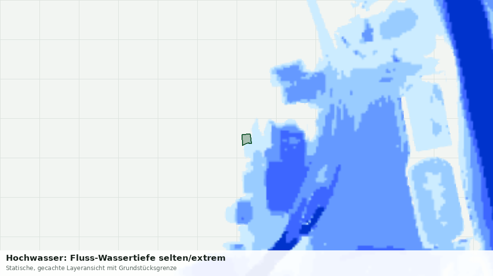 Statische Kartenansicht: Hochwasser: Fluss-Wassertiefe selten/extrem