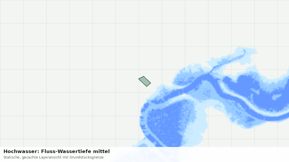Statische Kartenansicht: Hochwasser: Fluss-Wassertiefe mittel