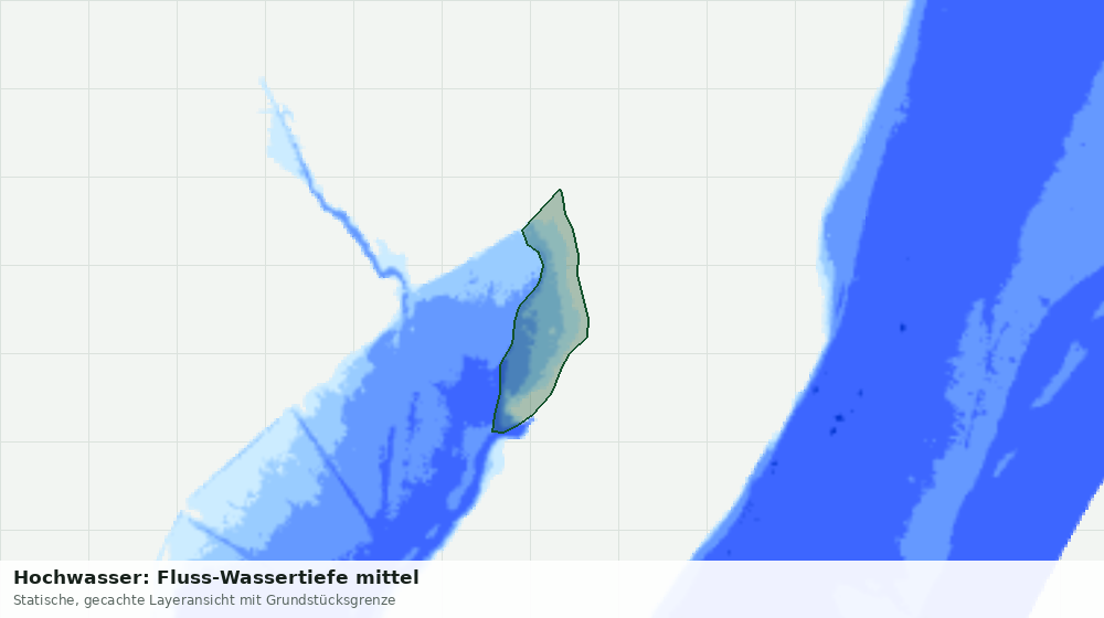 Statische Kartenansicht: Hochwasser: Fluss-Wassertiefe mittel
