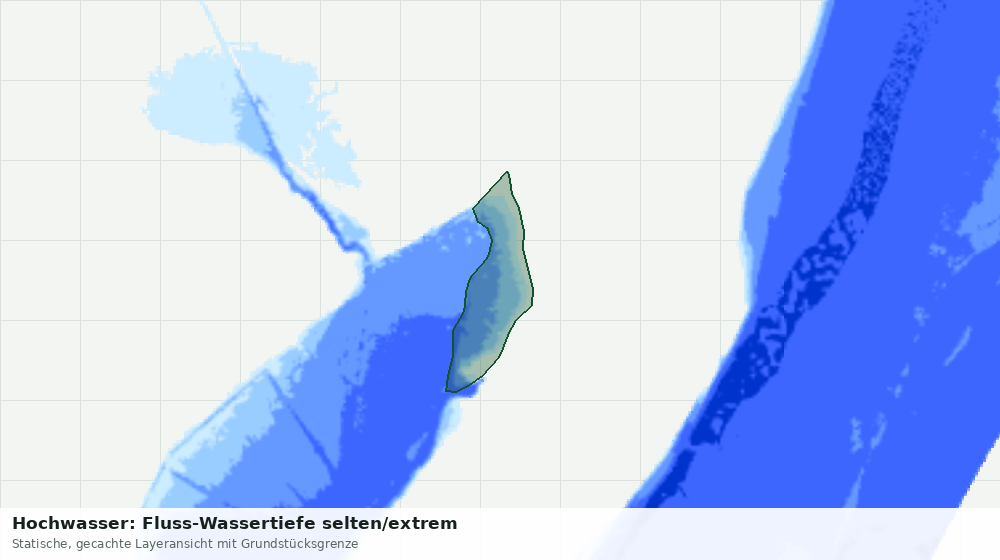 Statische Kartenansicht: Hochwasser: Fluss-Wassertiefe selten/extrem