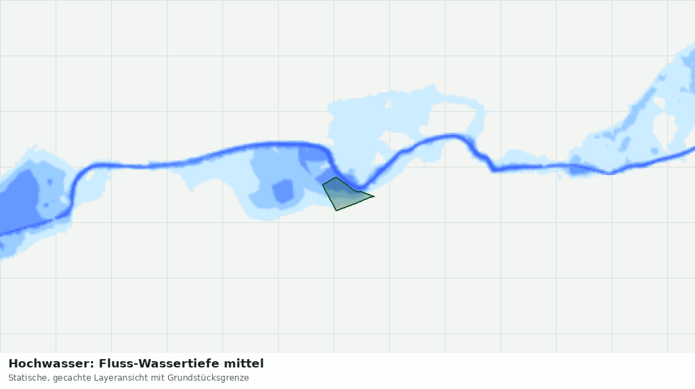 Statische Kartenansicht: Hochwasser: Fluss-Wassertiefe mittel
