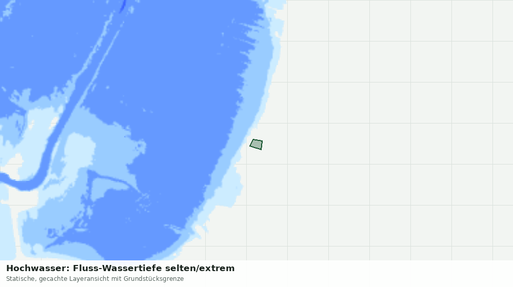 Statische Kartenansicht: Hochwasser: Fluss-Wassertiefe selten/extrem