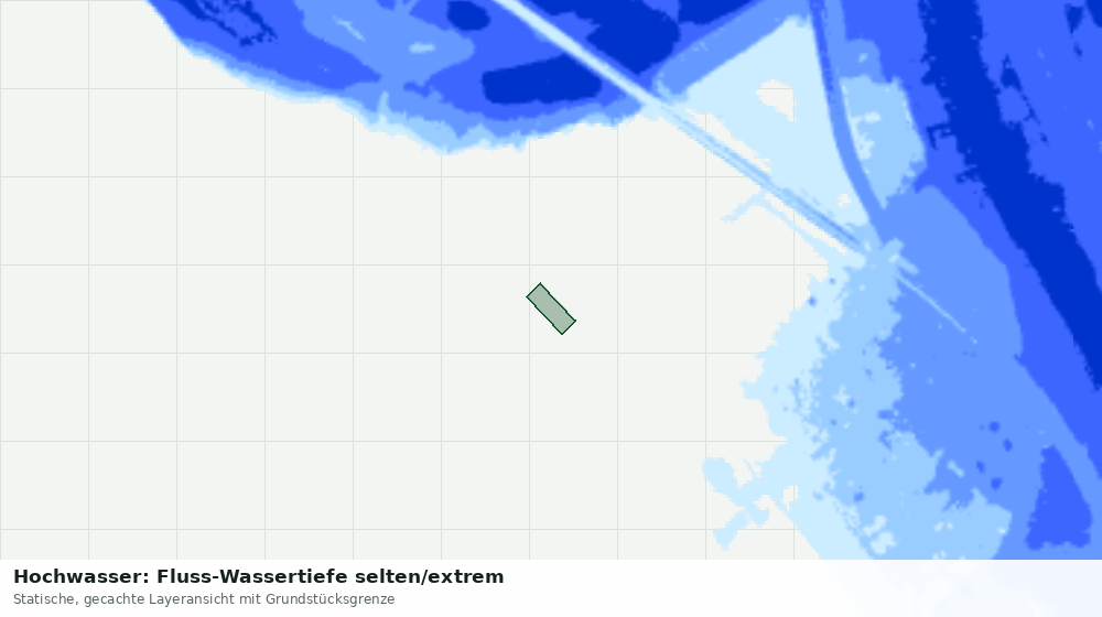Statische Kartenansicht: Hochwasser: Fluss-Wassertiefe selten/extrem