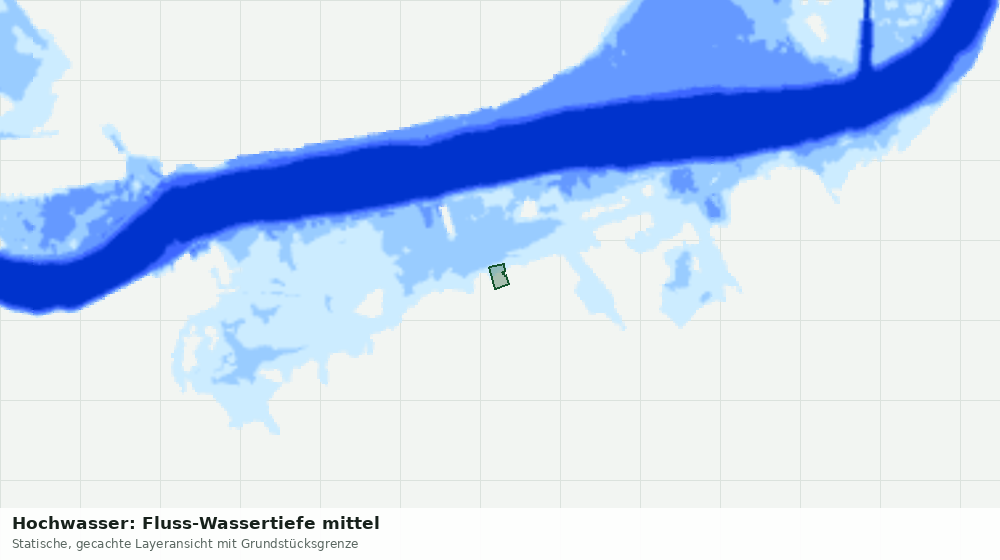 Statische Kartenansicht: Hochwasser: Fluss-Wassertiefe mittel