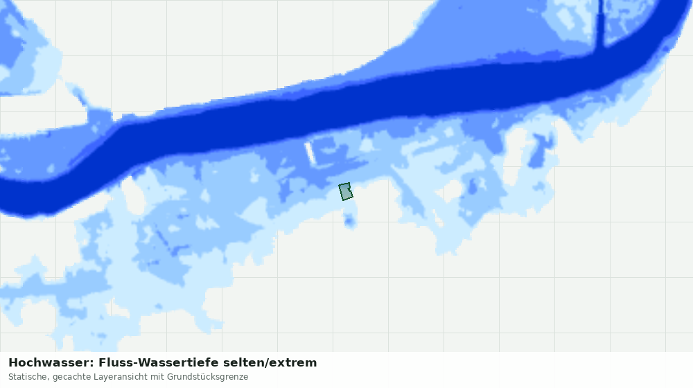 Statische Kartenansicht: Hochwasser: Fluss-Wassertiefe selten/extrem