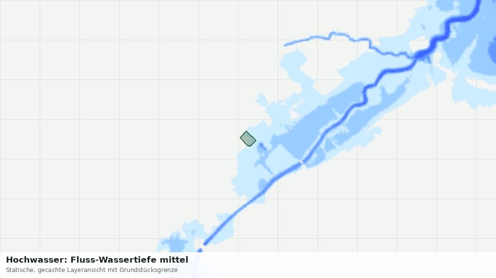 Statische Kartenansicht: Hochwasser: Fluss-Wassertiefe mittel