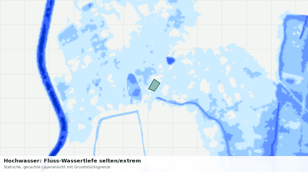 Statische Kartenansicht: Hochwasser: Fluss-Wassertiefe selten/extrem