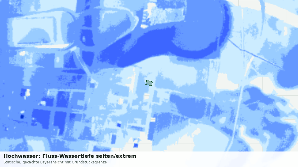Statische Kartenansicht: Hochwasser: Fluss-Wassertiefe selten/extrem