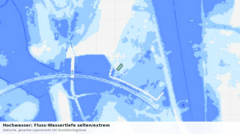 Statische Kartenansicht: Hochwasser: Fluss-Wassertiefe selten/extrem