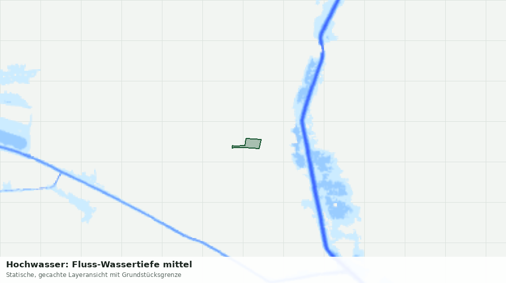 Statische Kartenansicht: Hochwasser: Fluss-Wassertiefe mittel