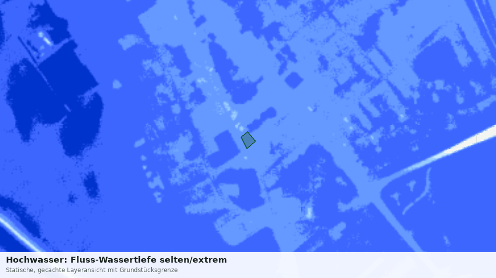 Statische Kartenansicht: Hochwasser: Fluss-Wassertiefe selten/extrem