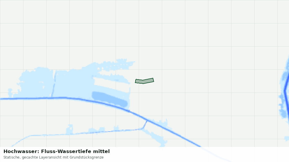 Statische Kartenansicht: Hochwasser: Fluss-Wassertiefe mittel
