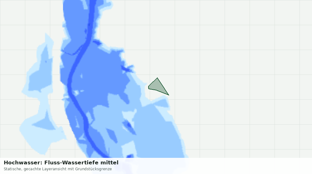 Statische Kartenansicht: Hochwasser: Fluss-Wassertiefe mittel