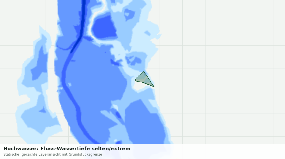 Statische Kartenansicht: Hochwasser: Fluss-Wassertiefe selten/extrem