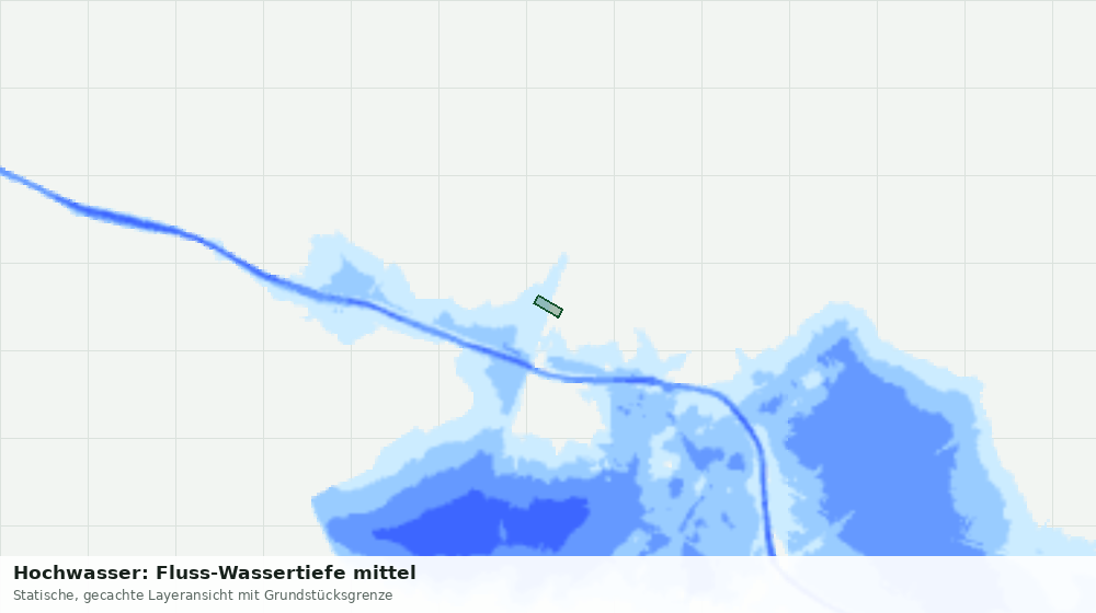 Statische Kartenansicht: Hochwasser: Fluss-Wassertiefe mittel