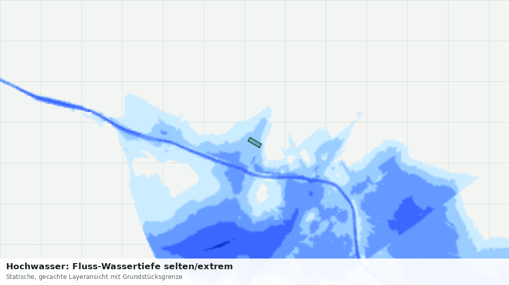 Statische Kartenansicht: Hochwasser: Fluss-Wassertiefe selten/extrem