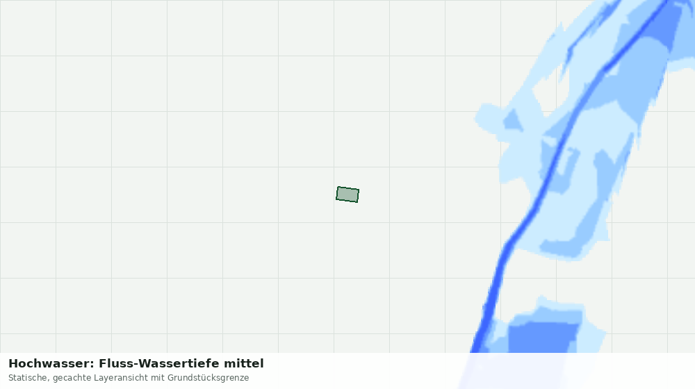 Statische Kartenansicht: Hochwasser: Fluss-Wassertiefe mittel