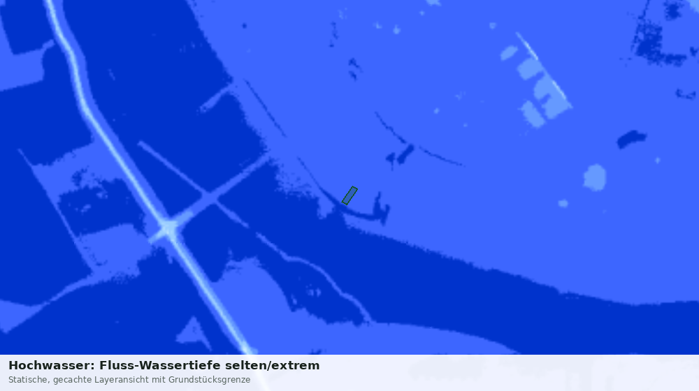 Statische Kartenansicht: Hochwasser: Fluss-Wassertiefe selten/extrem