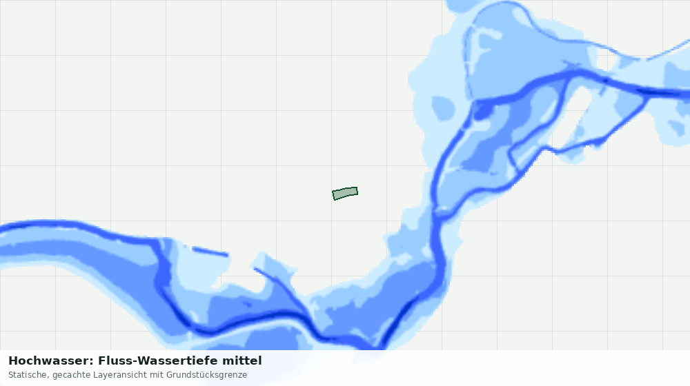 Statische Kartenansicht: Hochwasser: Fluss-Wassertiefe mittel