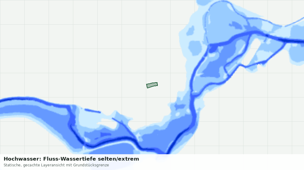 Statische Kartenansicht: Hochwasser: Fluss-Wassertiefe selten/extrem