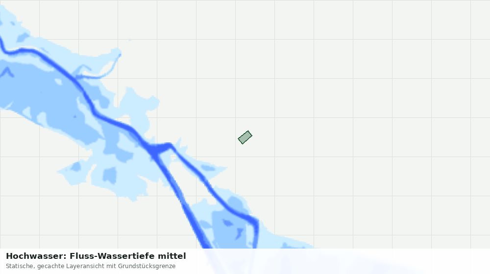 Statische Kartenansicht: Hochwasser: Fluss-Wassertiefe mittel
