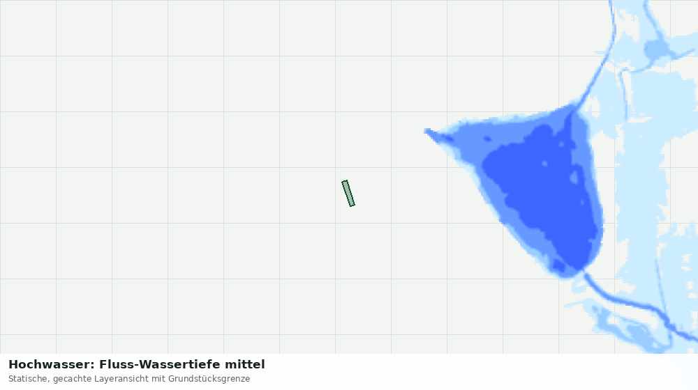 Statische Kartenansicht: Hochwasser: Fluss-Wassertiefe mittel